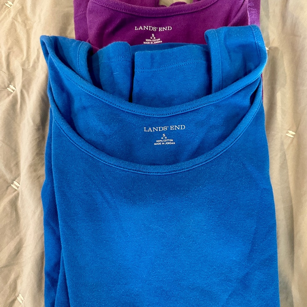 Lands' End Vibrant Blue and Rich Purple Tops